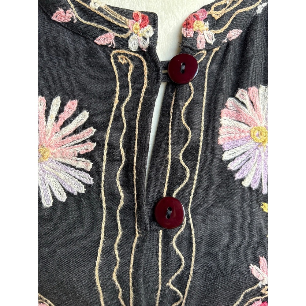 Vermont Country Store Embroidered Floral‎ Cottagecore Boho Cardigan Jacket - M - Picture 8 of 10